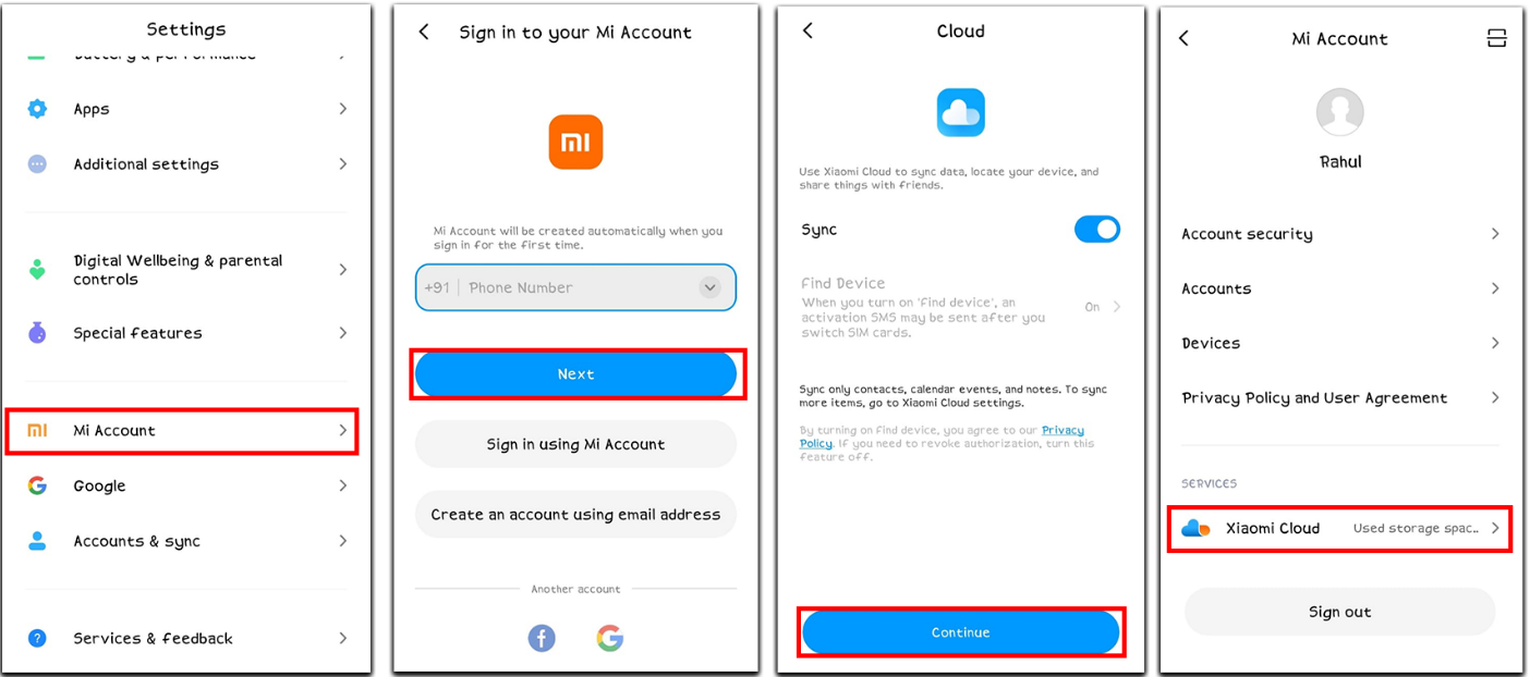 فعالسازی فضای ابری شیائومی (Xiaomi Cloud)